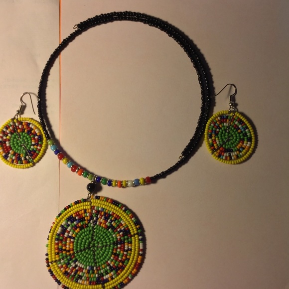 Jewelry - Maasai Choker and Earring Set